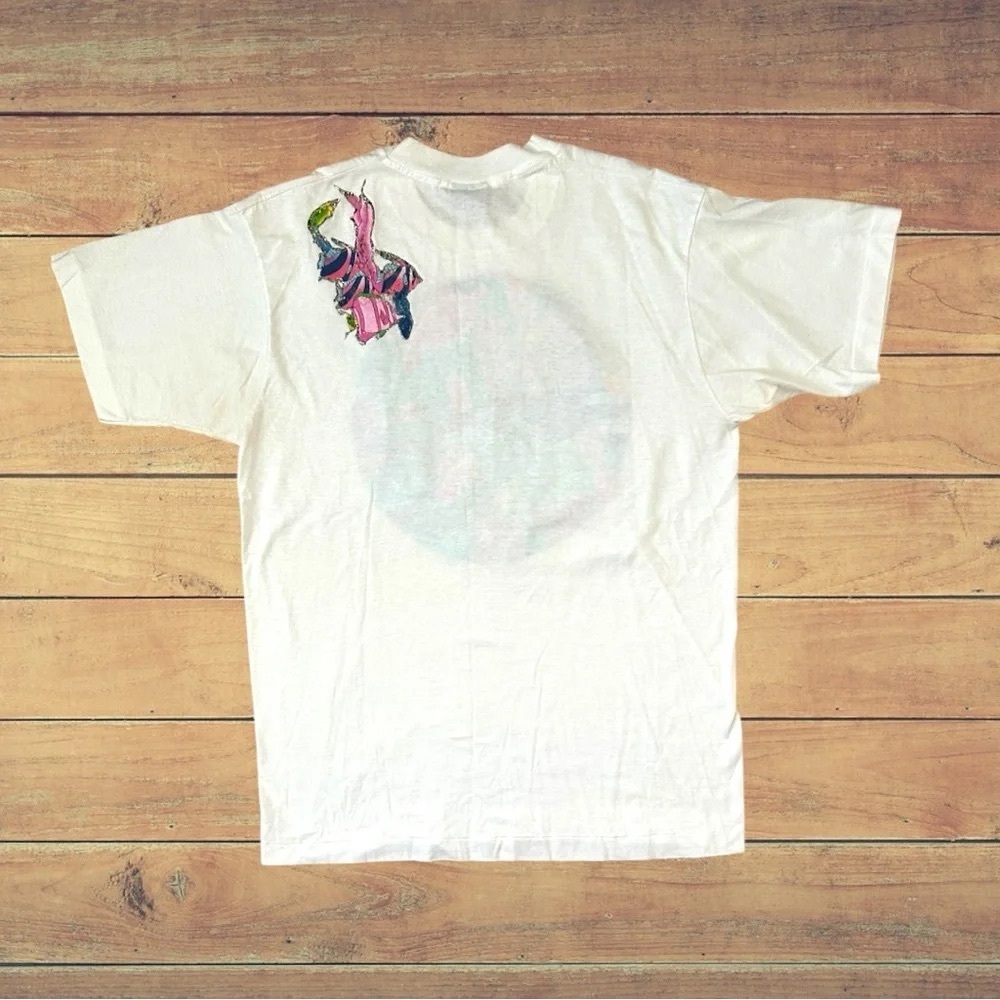 White Kids' Graphic Tee with Pink Accent